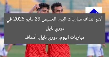 اهداف مباريات يوم الخميس 29 مايو 2025 في دوري نايل