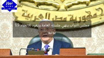 مجلس النواب ينهي جلسته العامة ويعود للانعقاد 15 يونيو