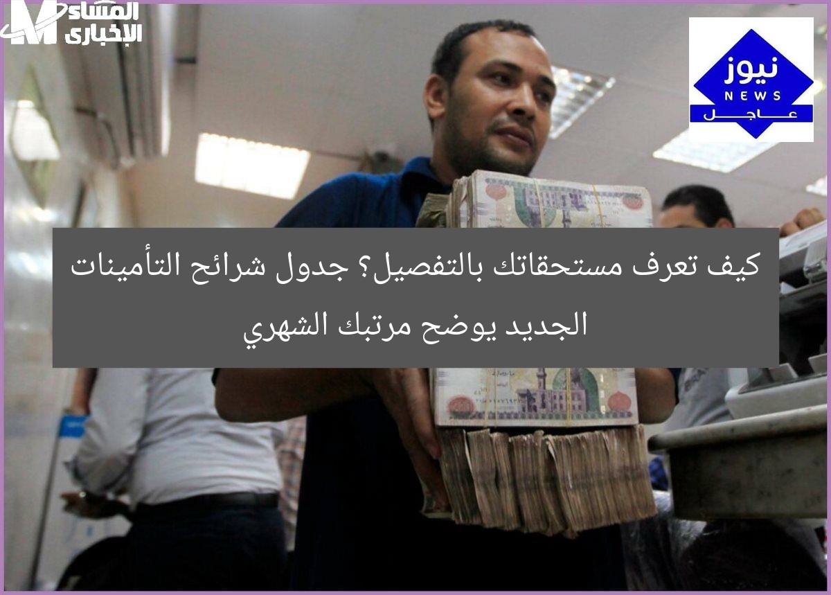 كيف تعرف مستحقاتك بالتفصيل؟ جدول شرائح التأمينات الجديد يوضح مرتبك الشهري