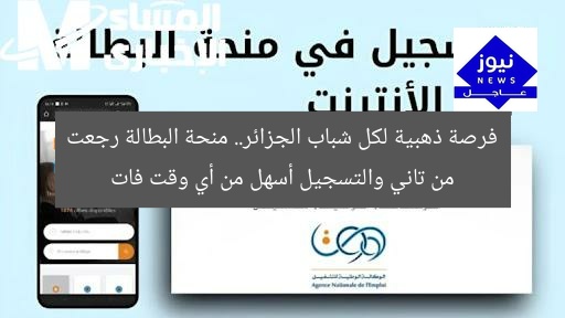 فرصة ذهبية لكل شباب الجزائر.. منحة البطالة رجعت من تاني والتسجيل أسهل من أي وقت فات