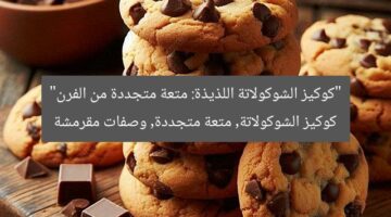 “كوكيز الشوكولاتة اللذيذة: متعة متجددة من الفرن”  
كوكيز الشوكولاتة, متعة متجددة, وصفات مقرمشة