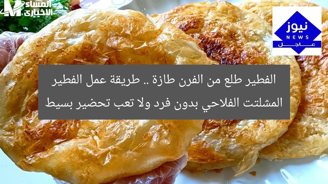 الفطير طلع من الفرن طازة .. طريقة عمل الفطير المشلتت الفلاحي بدون فرد ولا تعب تحضير بسيط