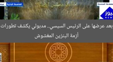 بعد عرضها على الرئيس السيسي.. مدبولي يكشف تطورات أزمة البنزين المغشوش