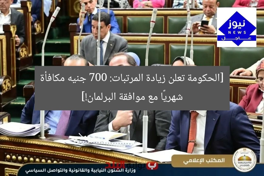 [الحكومة تعلن زيادة المرتبات: 700 جنيه مكافأة شهريًا مع موافقة البرلمان!]