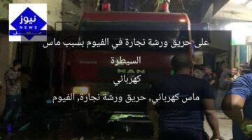 السيطرة على حريق ورشة نجارة في الفيوم بسبب ماس كهربائي  
ماس كهربائي, حريق ورشة نجارة, الفيوم