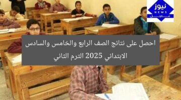 احصل على نتائج الصف الرابع والخامس والسادس الابتدائي 2025 الترم الثاني