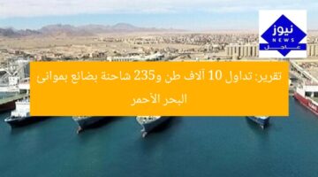 تقرير: تداول 10 آلاف طن و532 شاحنة بضائع بموانئ البحر الأحمر
