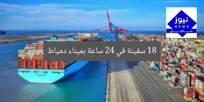 18 سفينة في 24 ساعة بميناء دمياط
