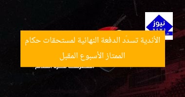 الأندية تسدّد الدفعة النهائية لمستحقات حكام الممتاز الأسبوع المقبل