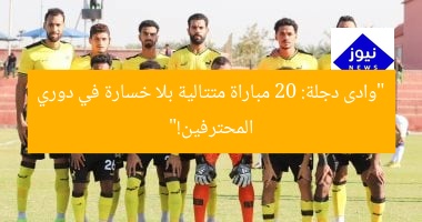 “وادى دجلة: 20 مباراة متتالية بلا خسارة في دوري المحترفين!”