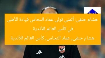 هشام حنفى: أتمنى تولى عماد النحاس قيادة الأهلى في كأس العالم للأندية  
هشام حنفى, عماد النحاس, كأس العالم للأندية
