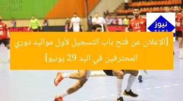 [الإعلان عن فتح باب التسجيل لأول مواليد دوري المحترفين في اليد 29 يونيو]