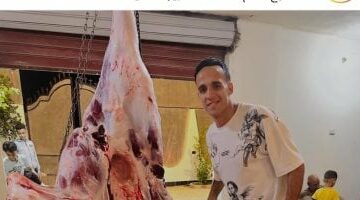 ناصر منسى يحتفل بالعيد بصورة من ذبح الأضحية