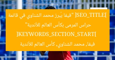 فيفا يُبرز محمد الشناوي كأحد أبرز حراس المرمى في كأس العالم للأندية
