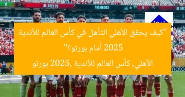 “كيف يحقق الأهلي التأهل في كأس العالم للأندية 2025 أمام بورتو؟”  
الأهلي, كأس العالم للأندية 2025, بورتو