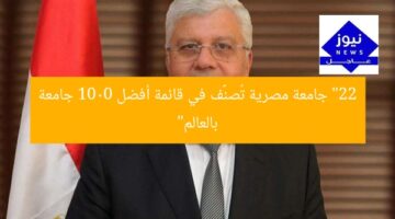“22 جامعة مصرية تُصنَّف في قائمة أفضل 1000 جامعة بالعالم”