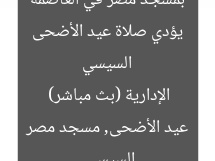 السيسي يؤدي صلاة عيد الأضحى بمسجد مصر في العاصمة الإدارية (بث مباشر)
السيسي, عيد الأضحى, مسجد مصر