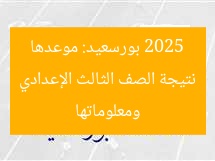 نتيجة الصف الثالث الإعدادي 2025 بورسعيد: موعدها ومعلوماتها