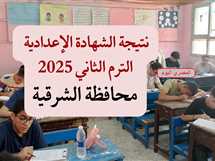 نتيجة الصف الثالث الإعدادي محافظة الشرقية 2025 الترم الثاني (خطوات الاستعلام فور ظهورها)
