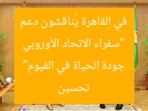“سفراء الاتحاد الأوروبي في القاهرة يُناقشون دعم تحسين جودة الحياة في الفيوم”