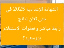 متى تُعلن نتائج الشهادة الإعدادية 2025 في بورسعيد؟ رابط مباشر وخطوات الاستعلام