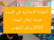 “موعد نتيجة الشهادة الإعدادية في الفيوم 2025 برقم الجلوس”