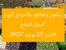 “أسعار التفاح والموز والفاكهة بالأسواق اليوم الإثنين 23 يونيو 2025”