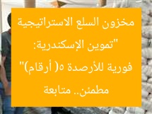 “تموين الإسكندرية: مخزون السلع الاستراتيجية مطمئن.. متابعة فورية للأرصدة (5 أرقام)”