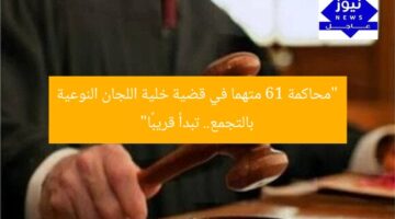 “محاكمة 61 متهما في قضية خلية اللجان النوعية بالتجمع.. تبدأ قريبًا”