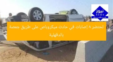 تحتضر 8 إصابات في حادث ميكروباص على طريق جمصة بالدقهلية
