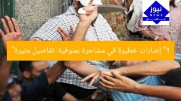 “9 إصابات خطيرة في مشاجرة بمنوفية: تفاصيل مثيرة”