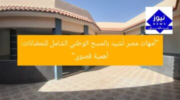 “أمهات مصر تُشيد بالمسح الوطني الشامل للحضانات: أهمية قصوى”