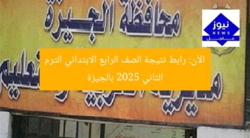 الآن: رابط نتيجة الصف الرابع الابتدائي الترم الثاني 2025 بالجيزة