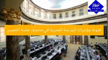 هبوط مؤشرات البورصة المصرية في منتصف جلسة الخميس