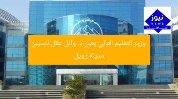 وزير التعليم العالي يُعيّن د. وائل عقل لتسيير مدينة زويل
