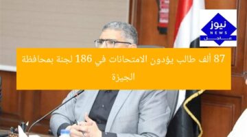 87 ألف طالب يؤدون الامتحانات في 186 لجنة بمحافظة الجيزة