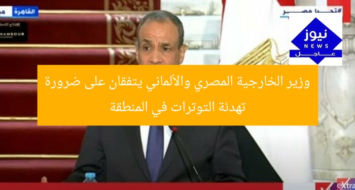 وزير الخارجية المصري والألماني يتفقان على ضرورة تهدئة التوترات في المنطقة