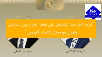 “وزير الخارجية يتفاوض على وقف الحرب بين إسرائيل وإيران مع ممثل الاتحاد الأوروبي”