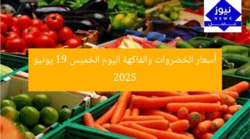 أسعار الخضروات والفاكهة اليوم الخميس 19 يونيو 2025