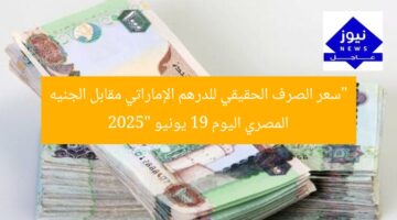 “سعر الصرف الحقيقي للدرهم الإماراتي مقابل الجنيه المصري اليوم 19 يونيو 2025”