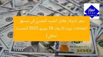 سعر الدولار مقابل الجنيه المصري في مستهل التعاملات ليوم الأربعاء 18 يونيو 2025 (تحديث لحظي)