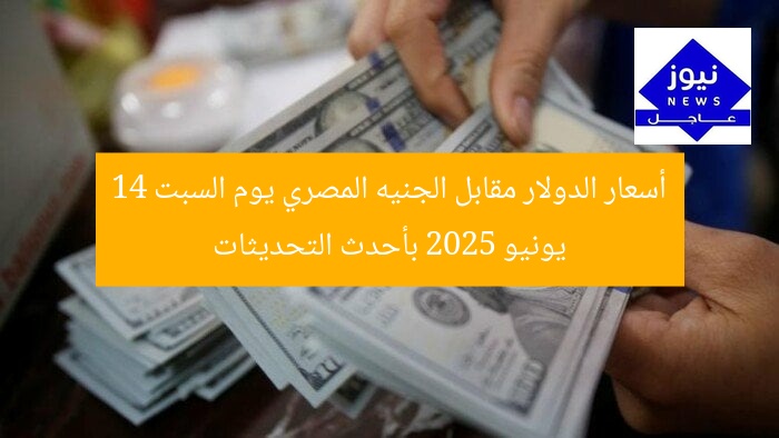 أسعار الدولار مقابل الجنيه المصري يوم السبت 14 يونيو 2025 بأحدث التحديثات