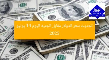 تحديث سعر الدولار مقابل الجنيه اليوم 14 يونيو 2025