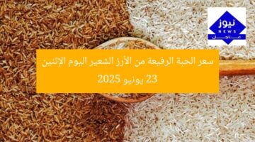 سعر الحبة الرفيعة من الأرز الشعير اليوم الإثنين 23 يونيو 2025