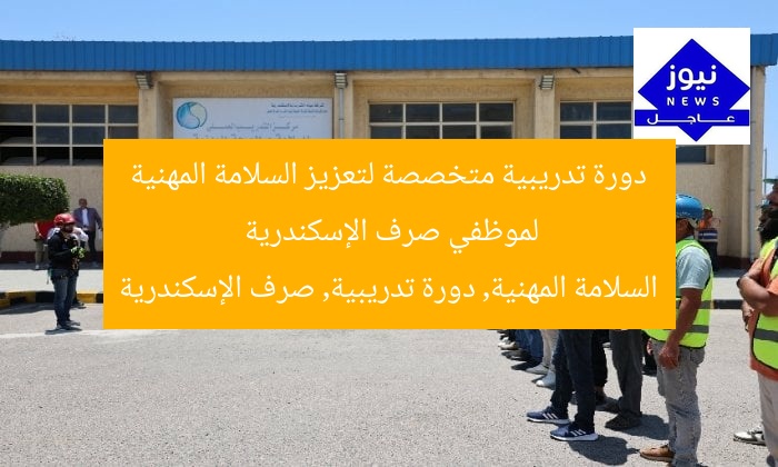 دورة تدريبية متخصصة لتعزيز السلامة المهنية لموظفي صرف الإسكندرية
السلامة المهنية, دورة تدريبية, صرف الإسكندرية
