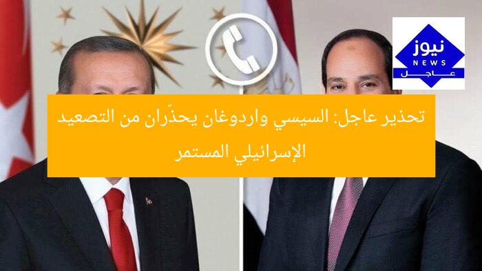 تحذير عاجل: السيسي واردوغان يحذّران من التصعيد الإسرائيلي المستمر