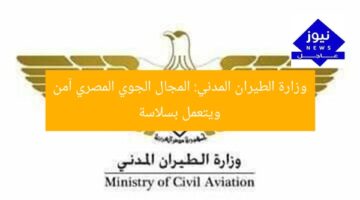 وزارة الطيران المدني: الفضاء الجوي المصري آمن تمامًا ويعمل بسلاسة