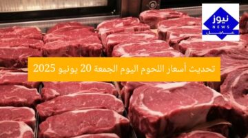 تحديث أسعار اللحوم اليوم الجمعة 20 يونيو 2025