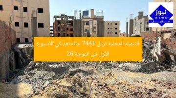 التنمية المحلية تزيل 7441 حالة تعدٍ في الأسبوع الأول من الموجة 26