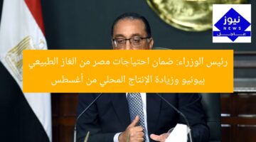 “رئيس الوزراء المصري يعلن تأمين احتياجات الغاز الطبيعي بنهاية يونيو وزيادة الإنتاج من أغسطس”  
KEYWORDS_SECTION_START]  
رئيس الوزراء, الغاز الطبيعي, إنتاج محلي  
[KEYWORDS_SECTION_END]